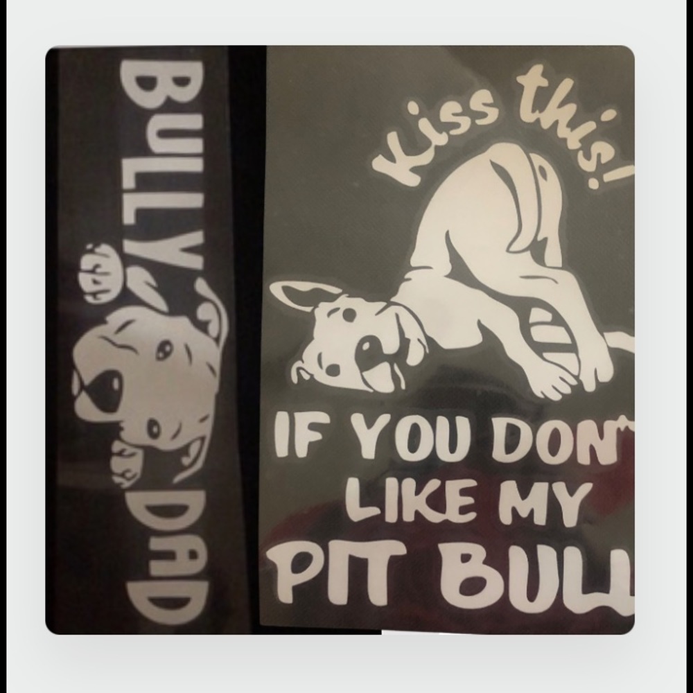 Proud Pit bull mom/dad car decal for Pit lovers